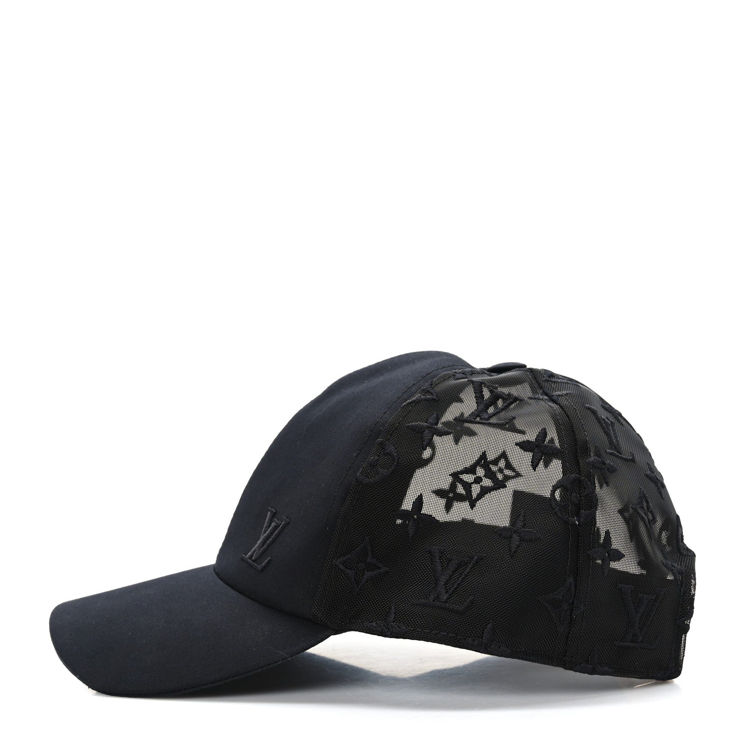 Louis Vuitton Monogram Mesh Cotton Cap M Black 3 of 7
