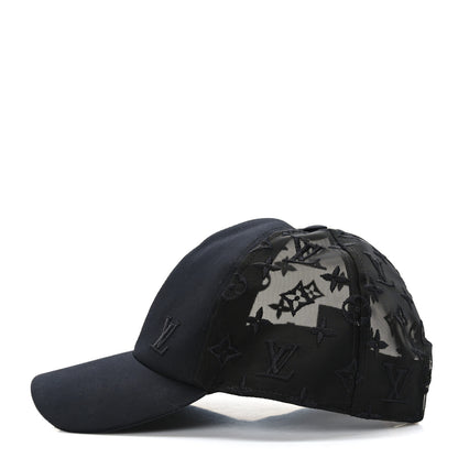 Louis Vuitton Monogram Mesh Cotton Cap M Black 3 of 7