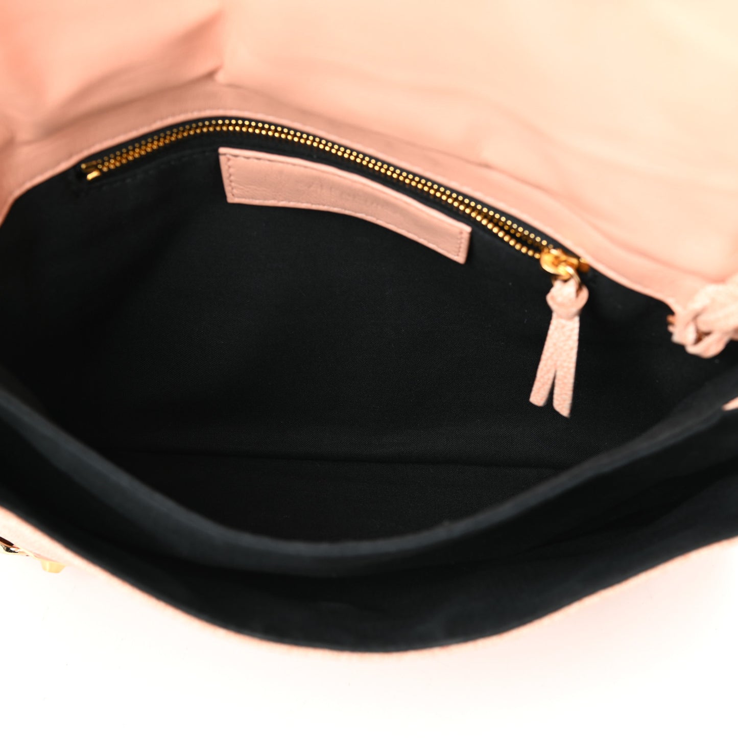 Chevre Gold Metallic Edge Hardware Envelope Clutch Rose Corail