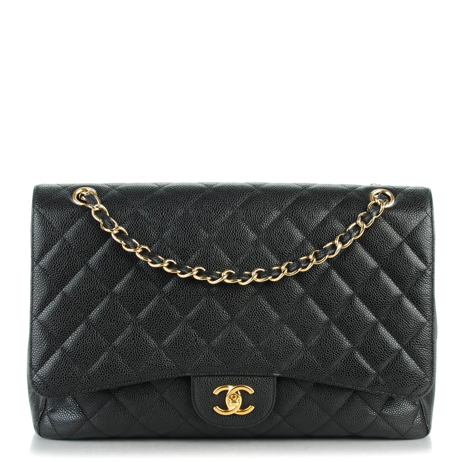 Chanel Caviar Quilted Maxi Single Flap Black 1 of 8