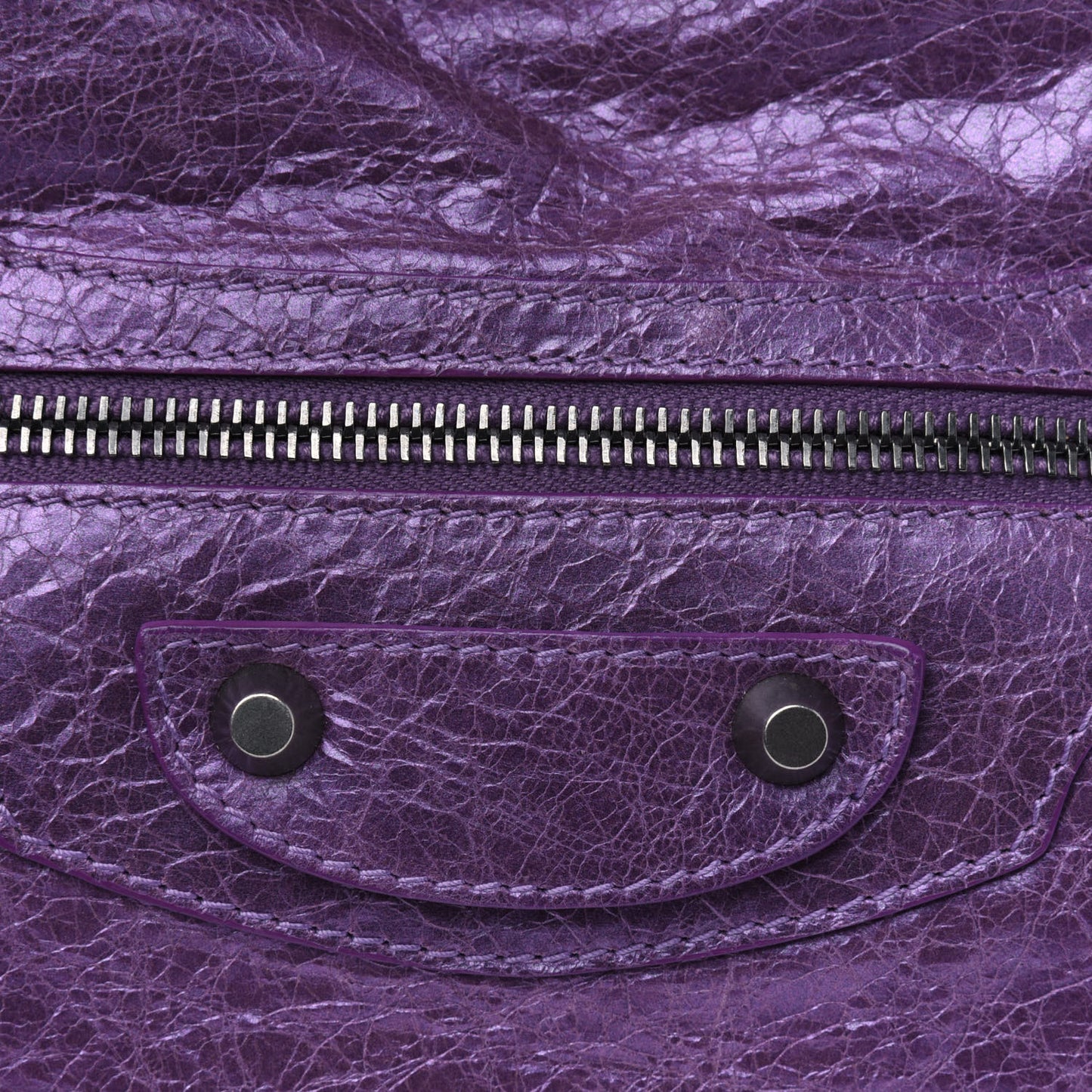 Agneau Classic Hardware City Metallic Purple