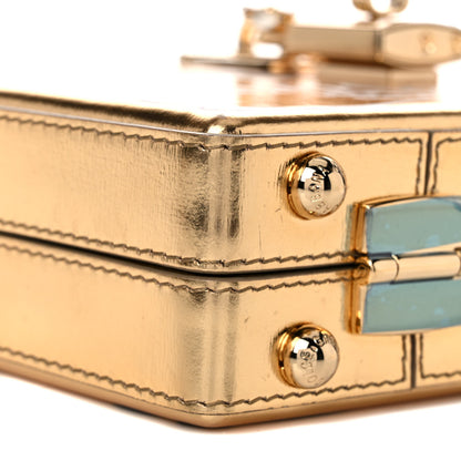 Dolce & Gabbana Metallic Calfskin Chocolate Bar Clutch Gold 7 of 12