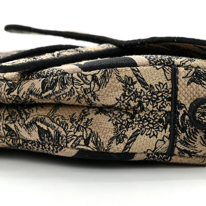Christian Dior Canvas Embroidered Toile de Jouy Voyage Saddle Bag Beige Multicolor 10 of 13