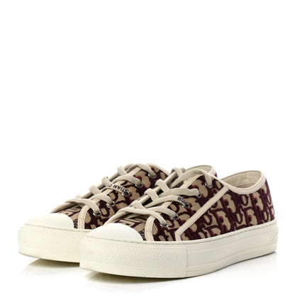 Christian Dior Canvas Oblique Walk'N'Dior Low Top Sneakers 37 Deep Amaranth 3 of 9