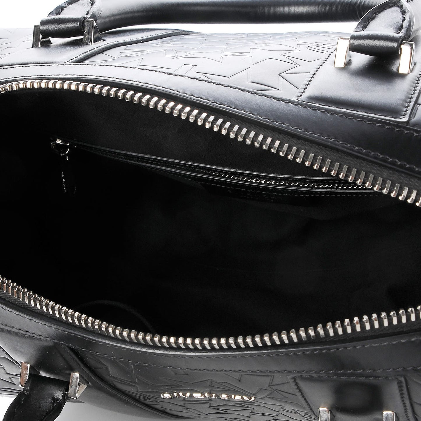 Calfskin Star Embossed Medium Lucrezia Black