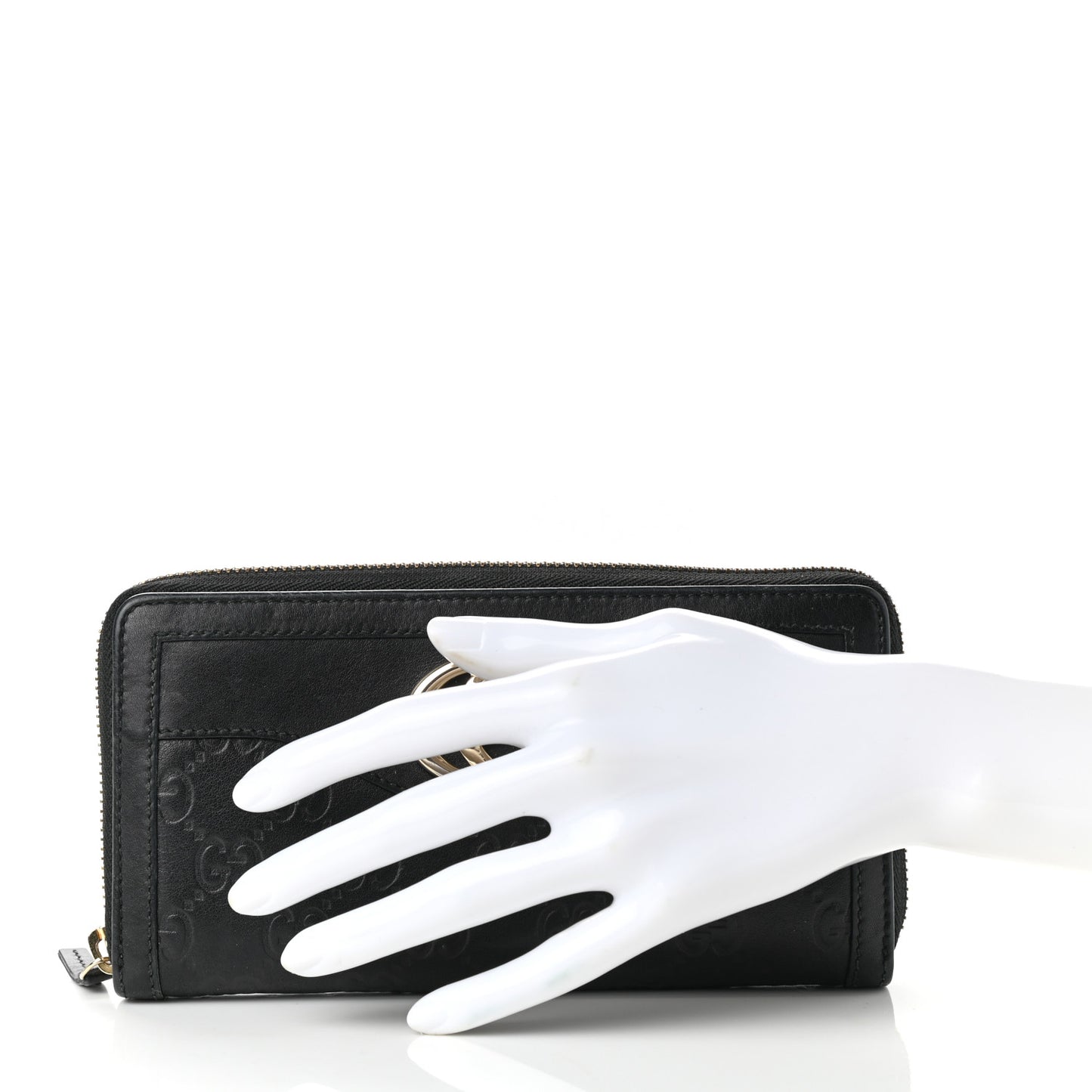 Guccissima Sukey Zip Around Wallet Black