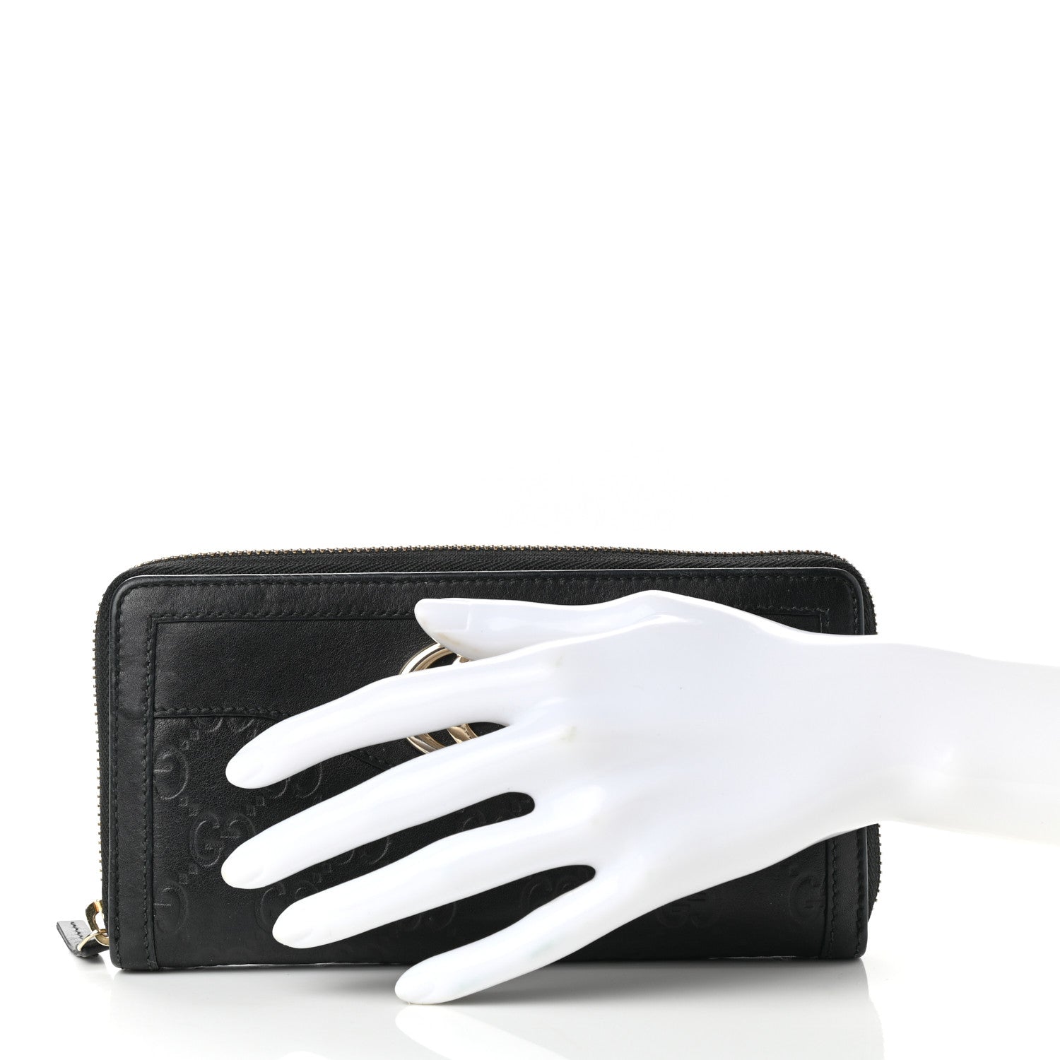 Gucci Guccissima Sukey Zip Around Wallet Black 2 of 8