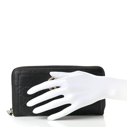 Gucci Guccissima Sukey Zip Around Wallet Black 2 of 8