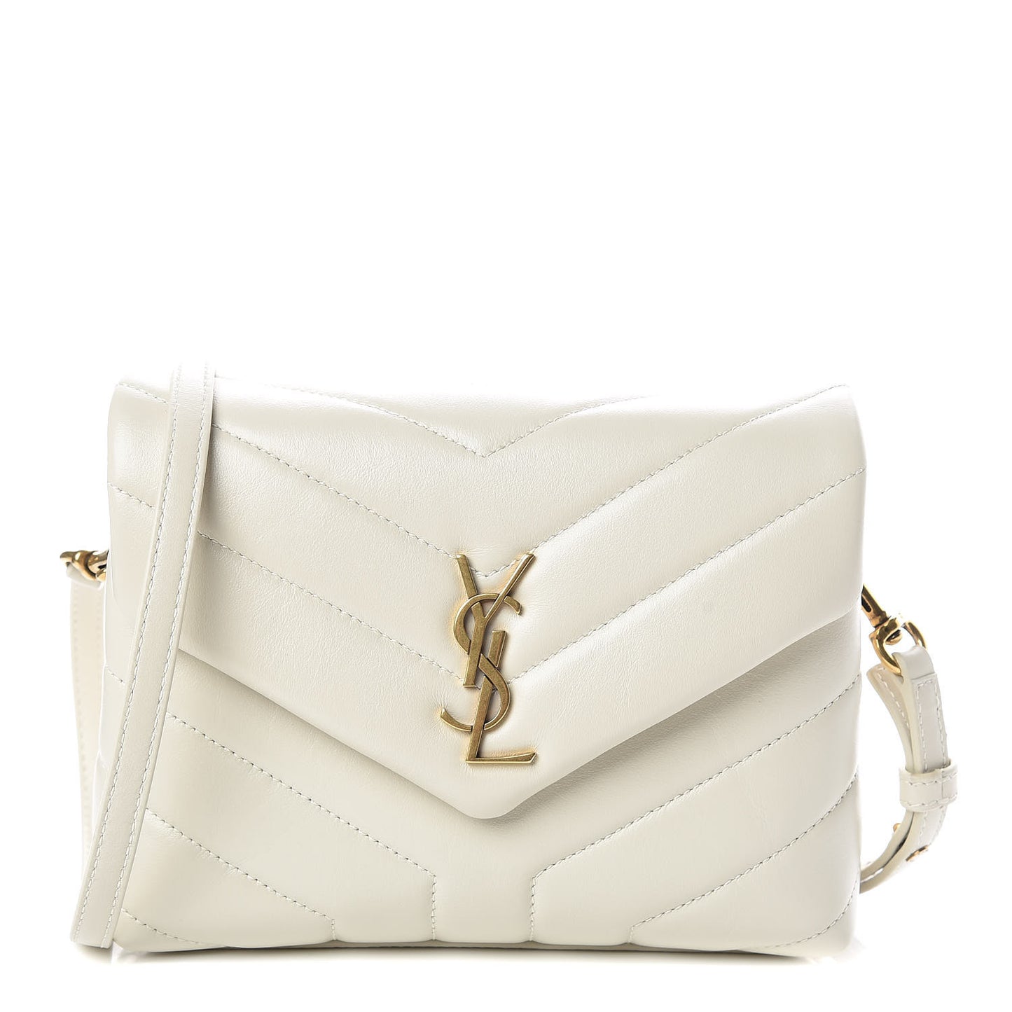 Calfskin Y Quilted Monogram Toy Loulou Crossbody Bag Crema Soft