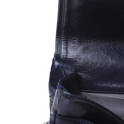 Chanel Glazed Calfskin Quilted Surpique 2.55 Reissue Flap Navy 11 of 18