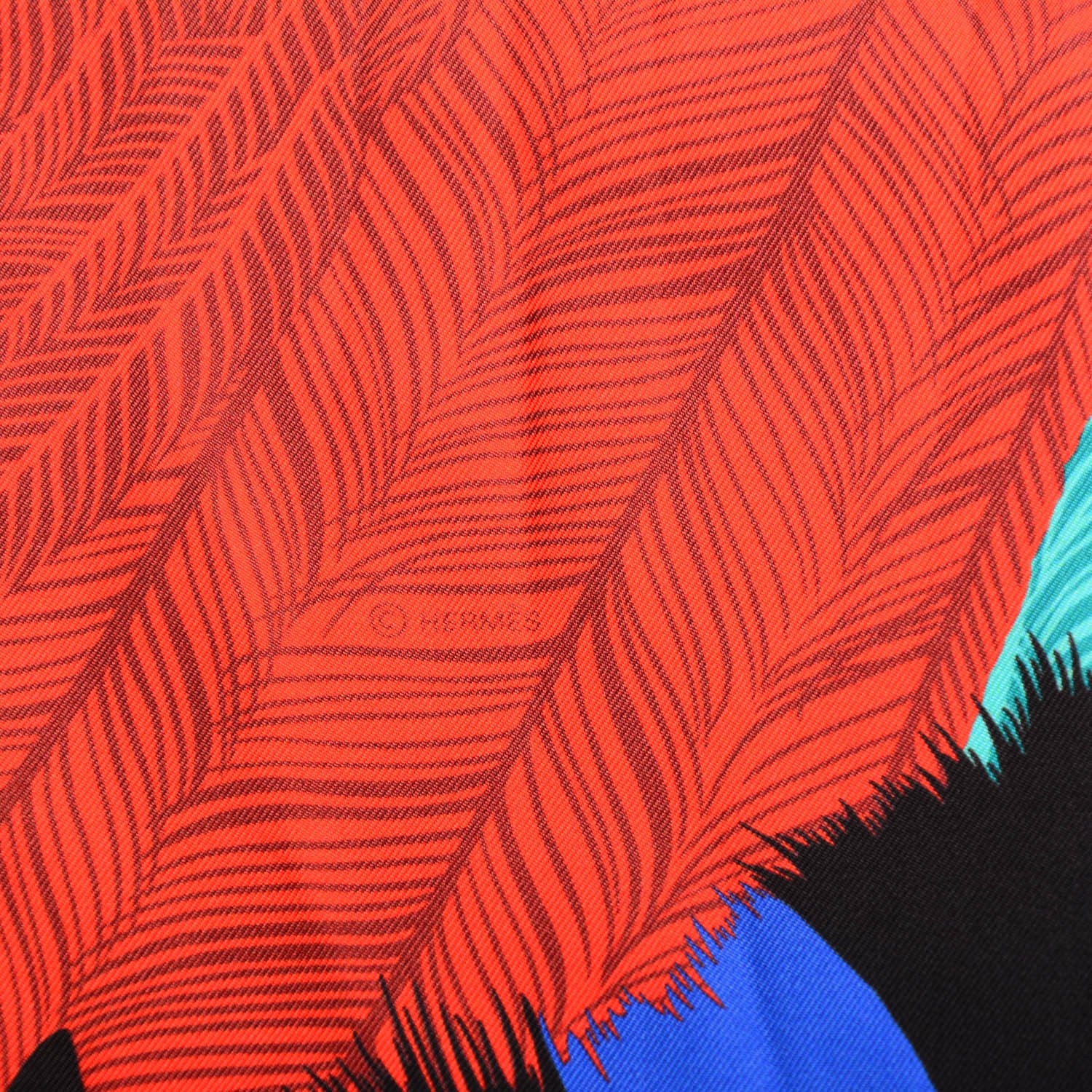 Hermes Silk Zebra Pegasus Maxi Twilly Violet Bleu Rose Vif 5 of 5