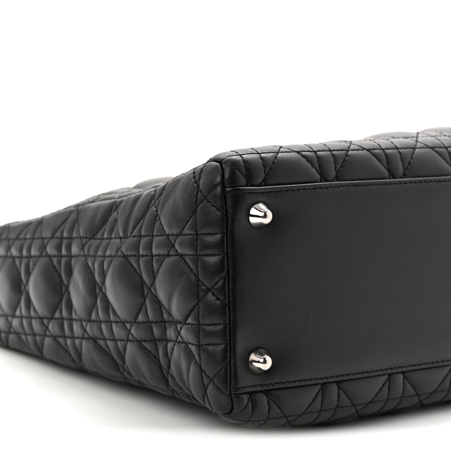 Lambskin Cannage Large Lady Dior Black
