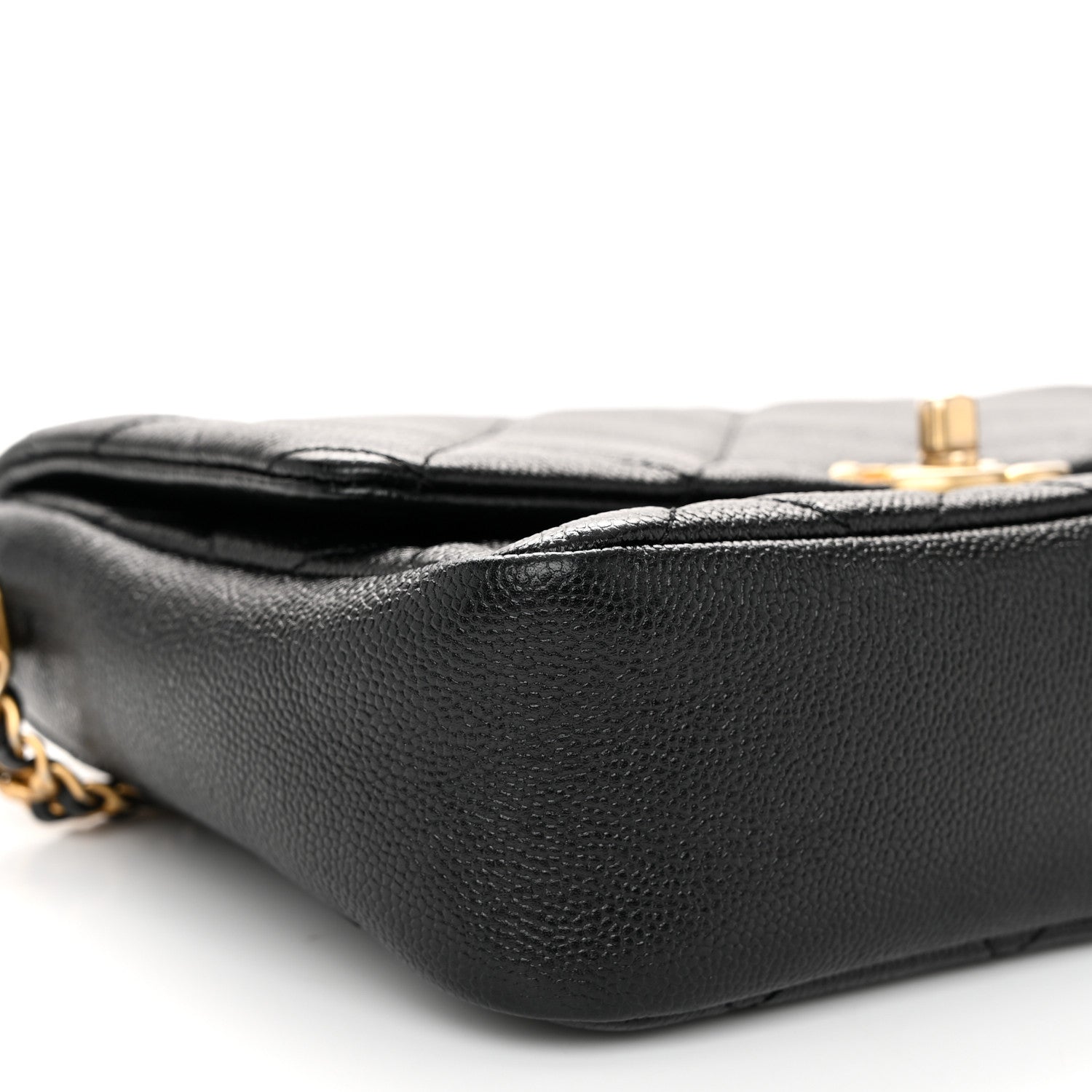 Chanel Shiny Caviar Quilted Small Chain Melody Flap Black 9 of 11