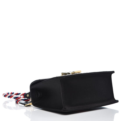 Gucci Satin Crystal Mini Sylvie Top Handle Bag Black 11 of 15