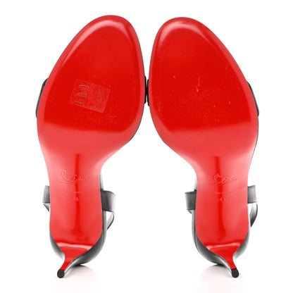 Christian Louboutin Calfskin O Marylin 85 Slingback Sandal Heels 41 Black 5 of 8