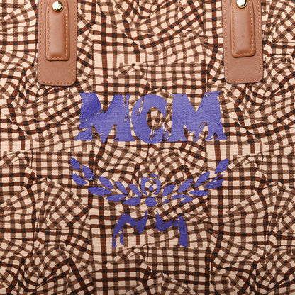 MCM Visetos Large Liz Reversible Shopper Tote Cognac 10 of 10