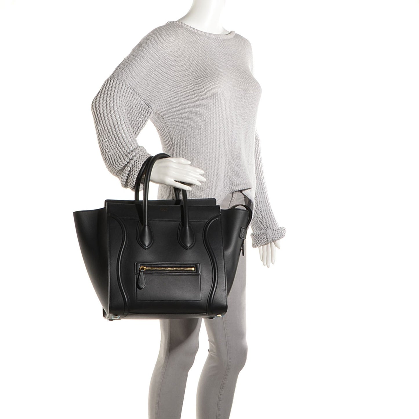 Smooth Calfskin Mini Luggage Black