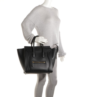 Celine Smooth Calfskin Mini Luggage Black 2 of 8