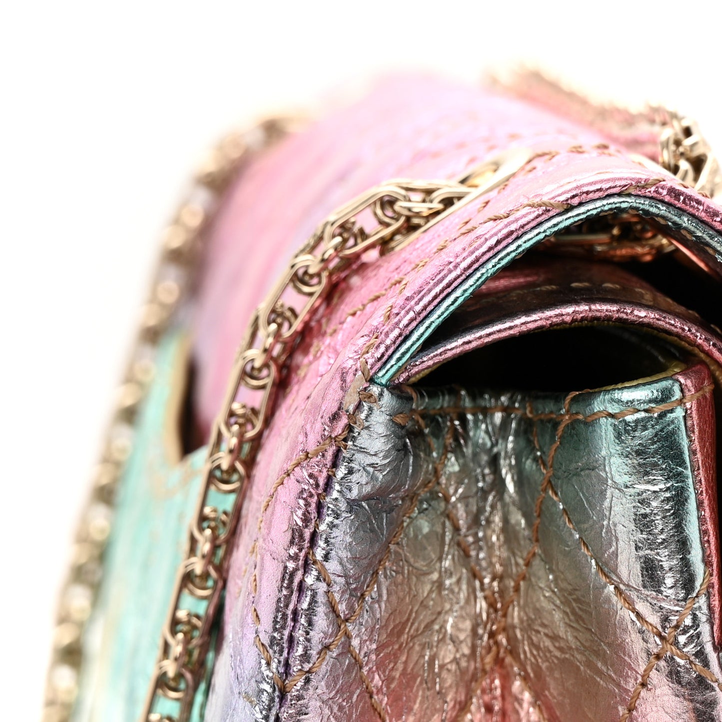 Metallic Goatskin Quilted 2.55 Reissue 225 Flap Multicolor