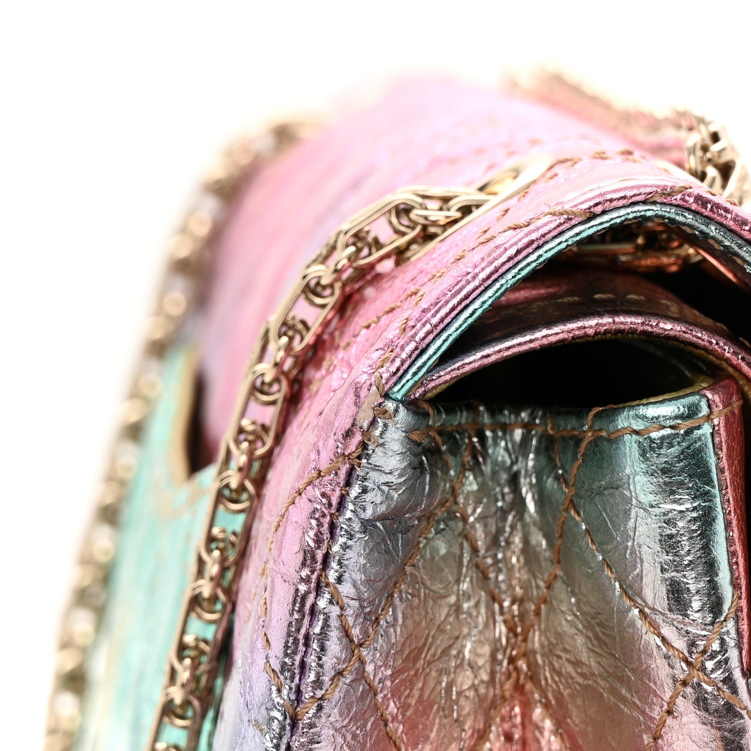 Chanel Metallic Goatskin Quilted 2.55 Reissue 225 Flap Multicolor 12 of 12
