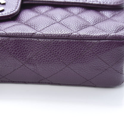 Chanel Caviar Quilted East West Flap Purple 11 of 12