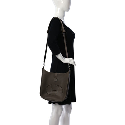 Hermes Taurillon Clemence Evelyne III PM Etoupe 2 of 11