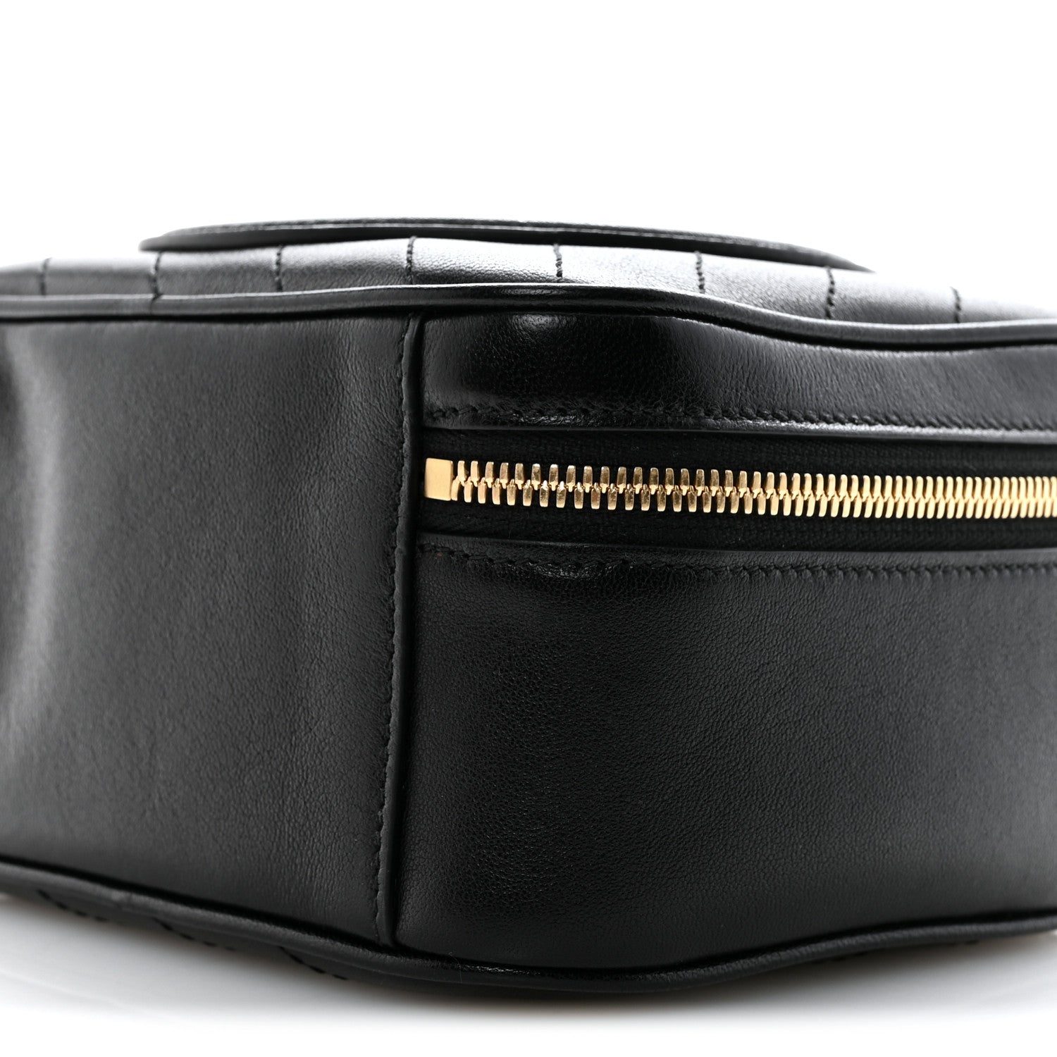 Gucci Sakai Be Green Calfskin Diagonal Stitched Blondie Top Handle Bag Black 10 of 11