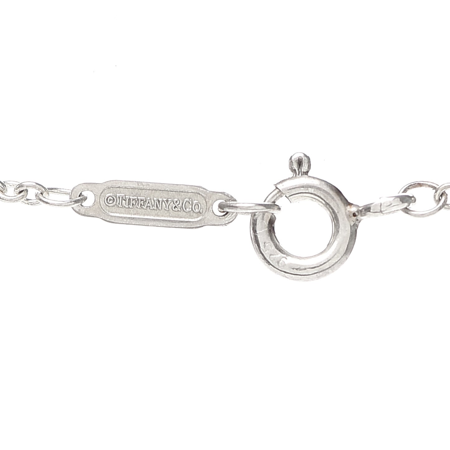 Sterling Silver Enamel Heart Key Pendant Necklace Tiffany Blue