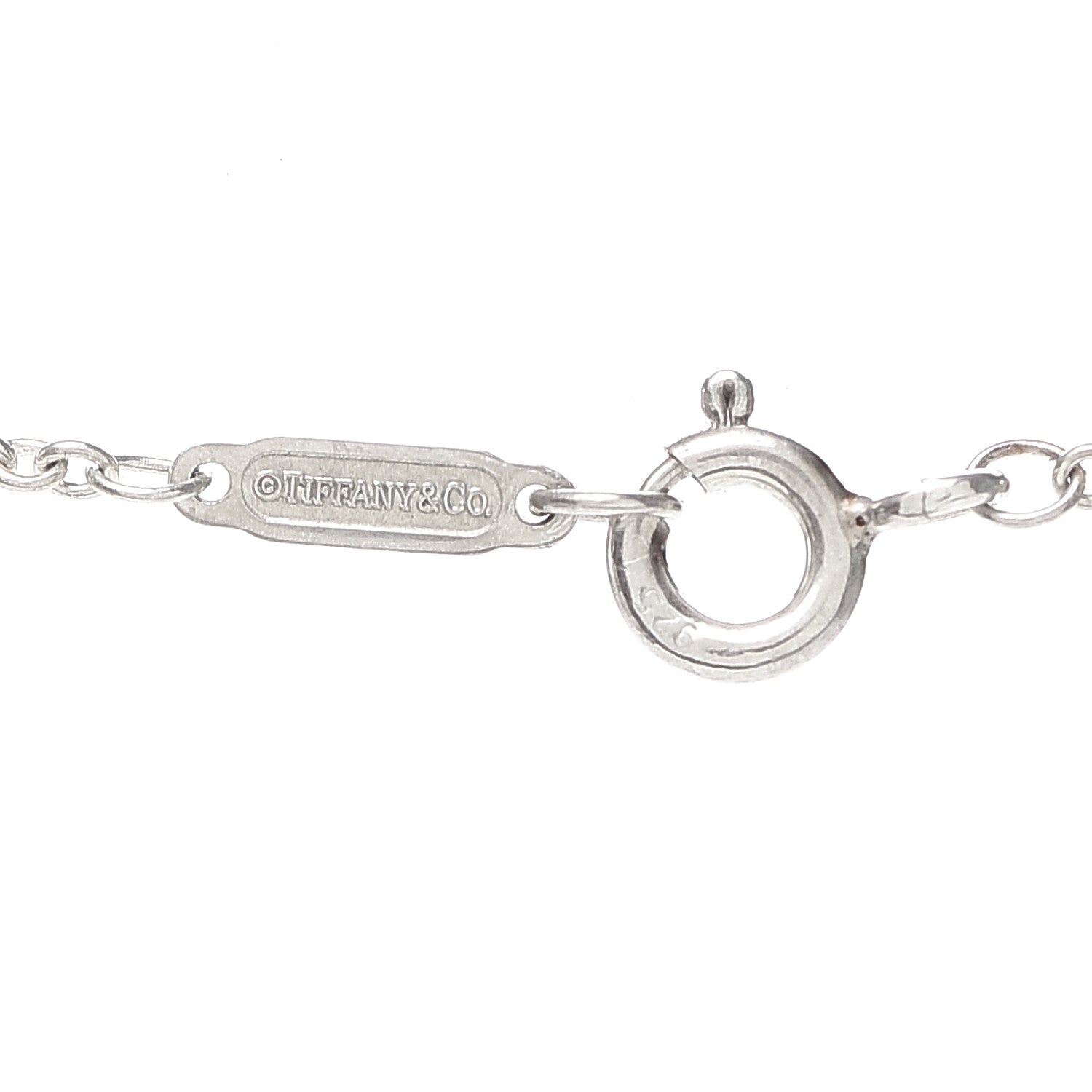 Tiffany Sterling Silver Enamel Heart Key Pendant Necklace Tiffany Blue 4 of 5