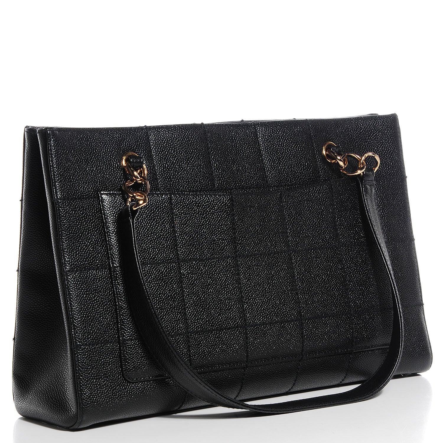 Chanel Caviar Square Stitched Shoulder Bag Black 3 of 7