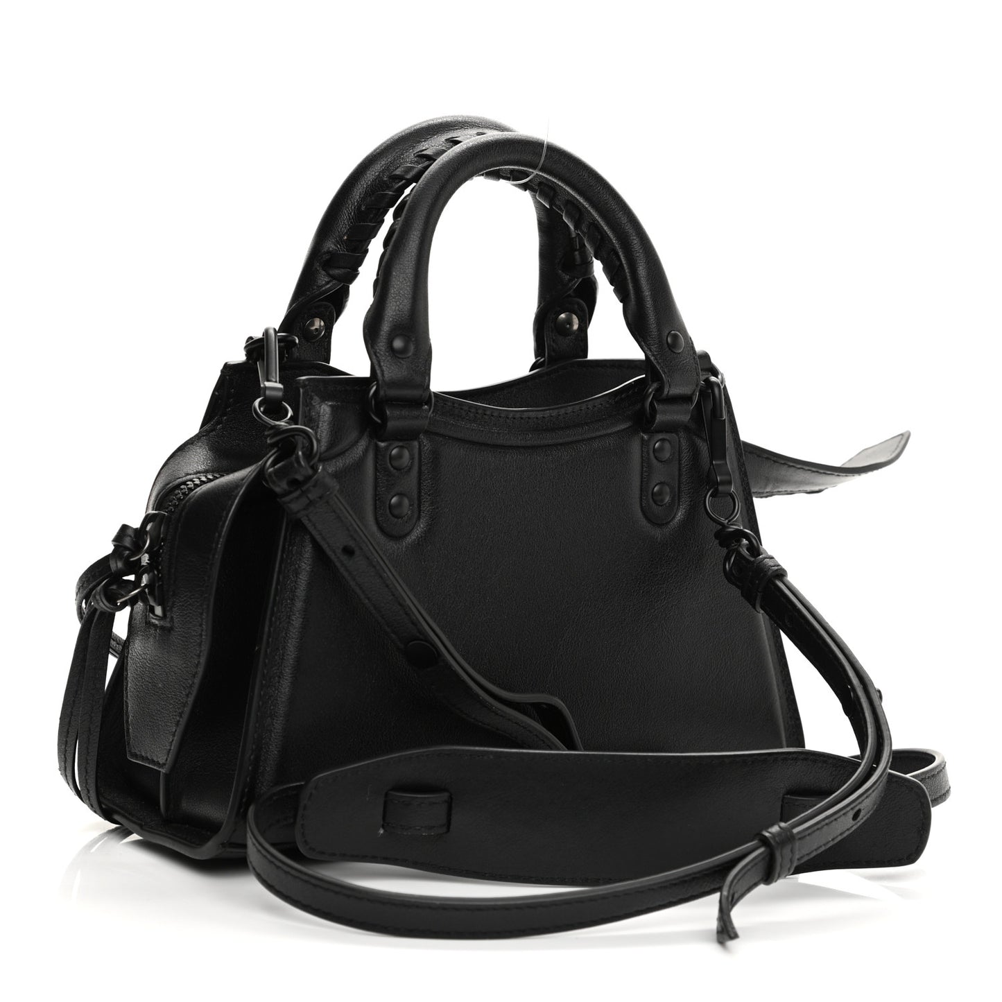 Cake Calfskin Tonal Hardware Mini Neo Classic City Black