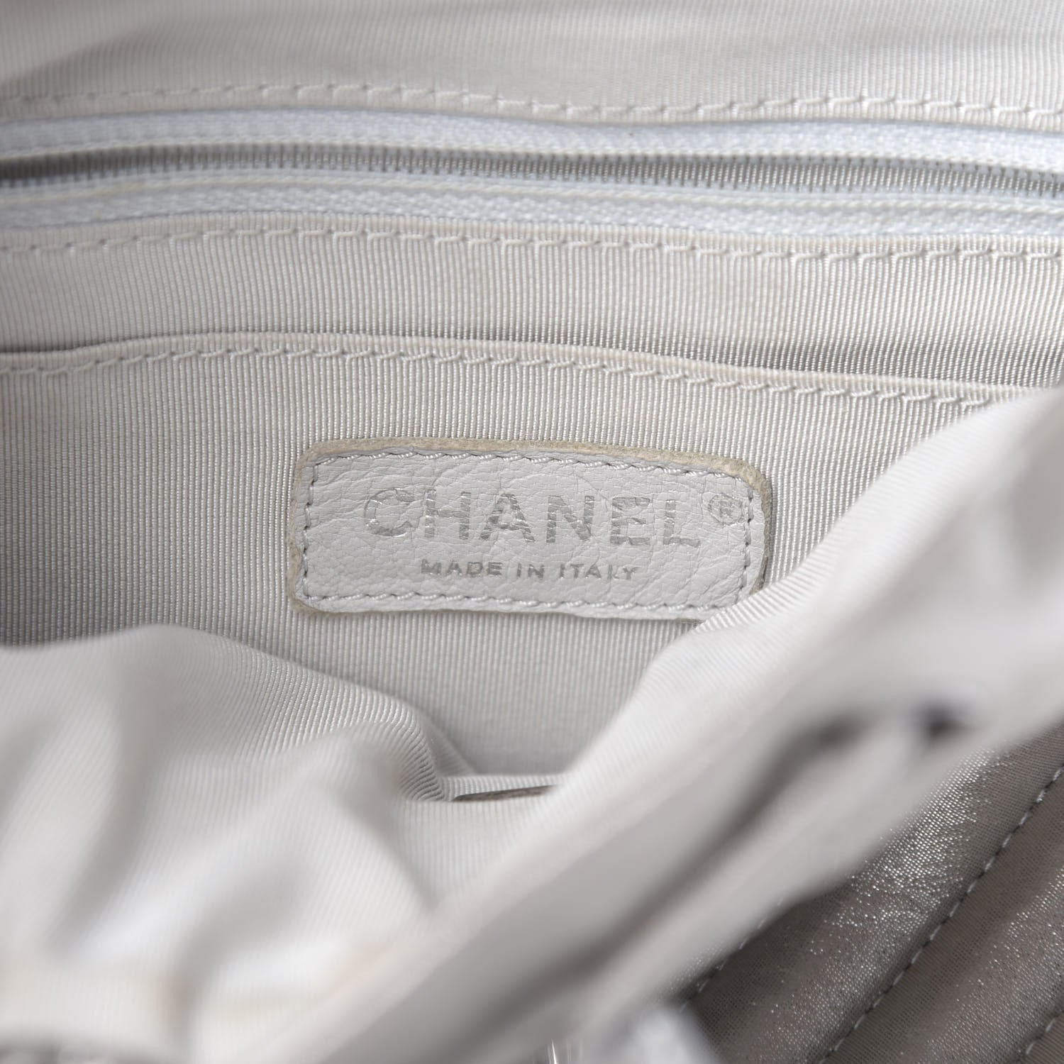 Chanel Metallic Calfskin Chevron Quilted Urban Spirit Backpack Silver 5 of 11