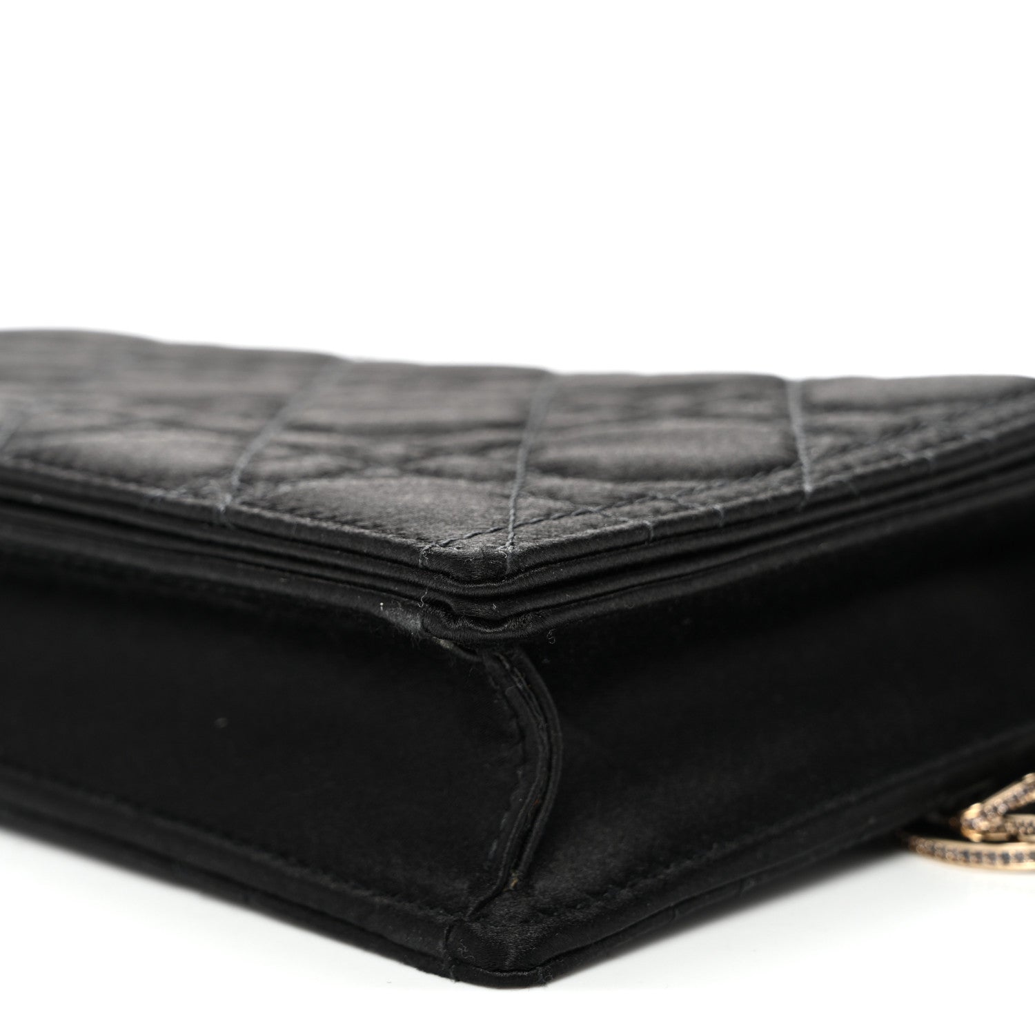 Christian Dior Satin Cannage Lady Dior Convertible Clutch Black 10 of 10