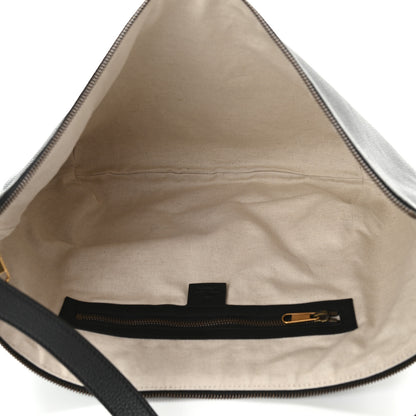 Gucci Grained Calfskin Logo Half Moon Hobo Black 5 of 9