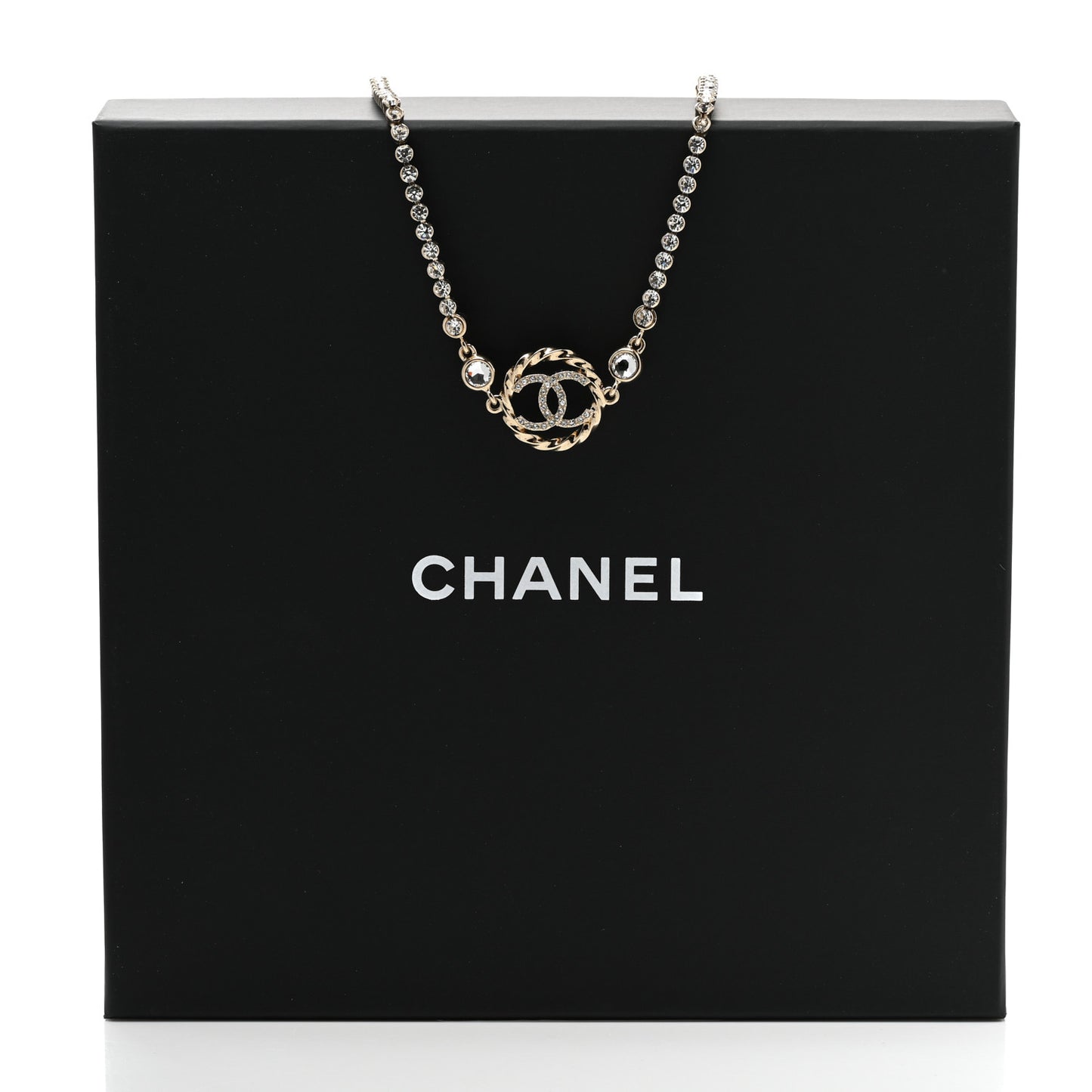 Crystal CC Choker Necklace Gold