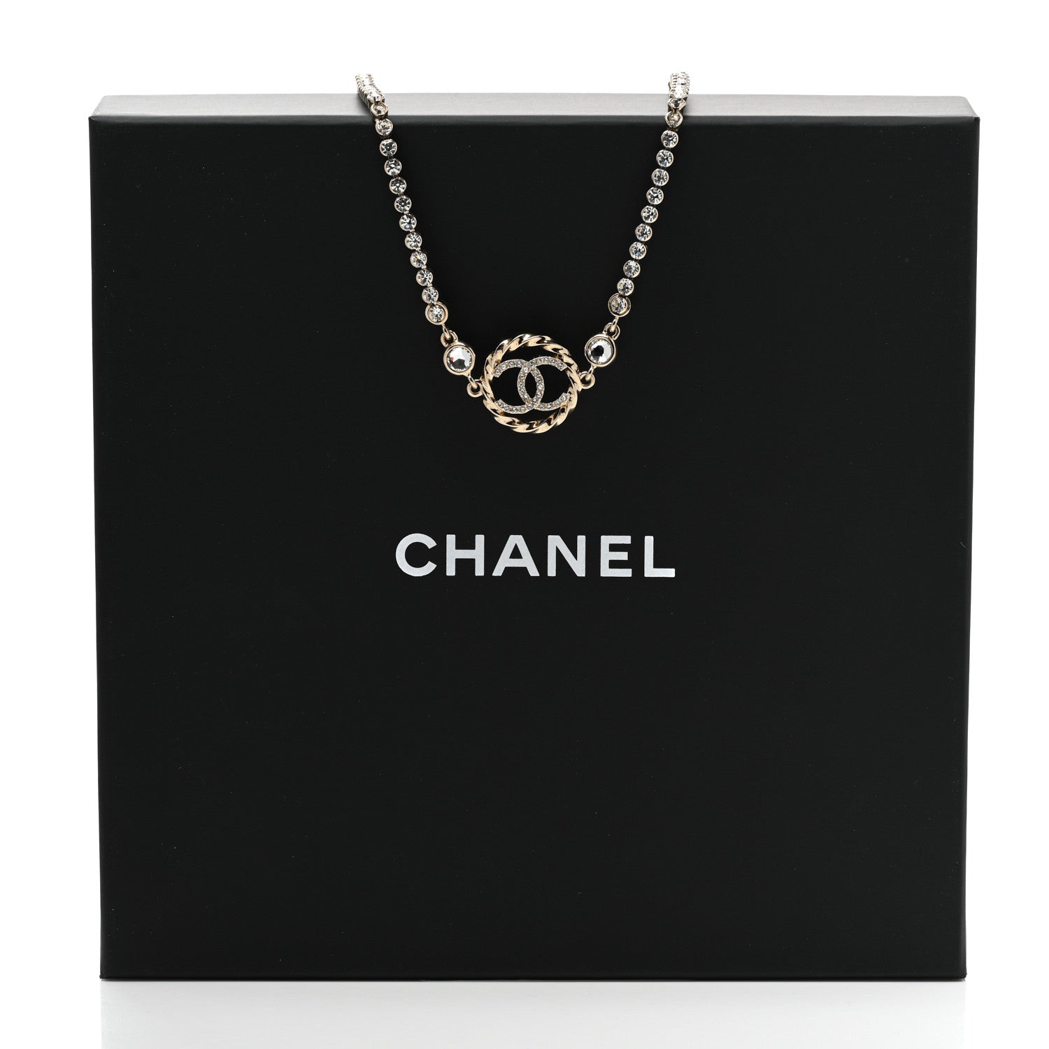 Chanel Crystal CC Choker Necklace Gold 5 of 5