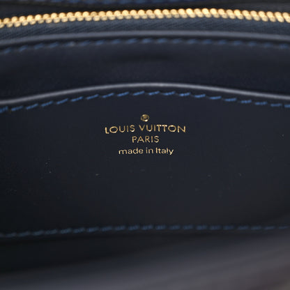Louis Vuitton Lambskin Malletage Top Handle GO-14 MM Bleu Marine 7 of 12