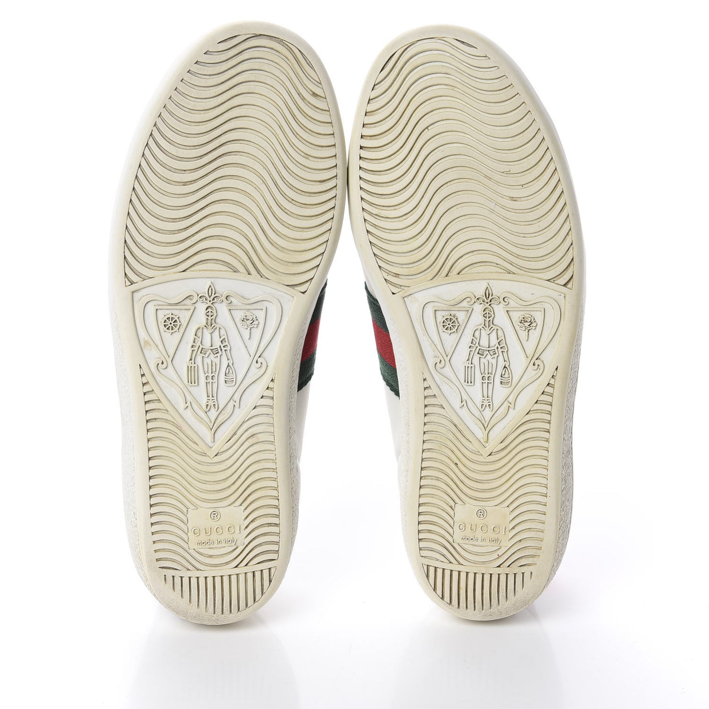 Calfskin Ayers Bee Embroidered Womens Ace Sneakers 36 White Green