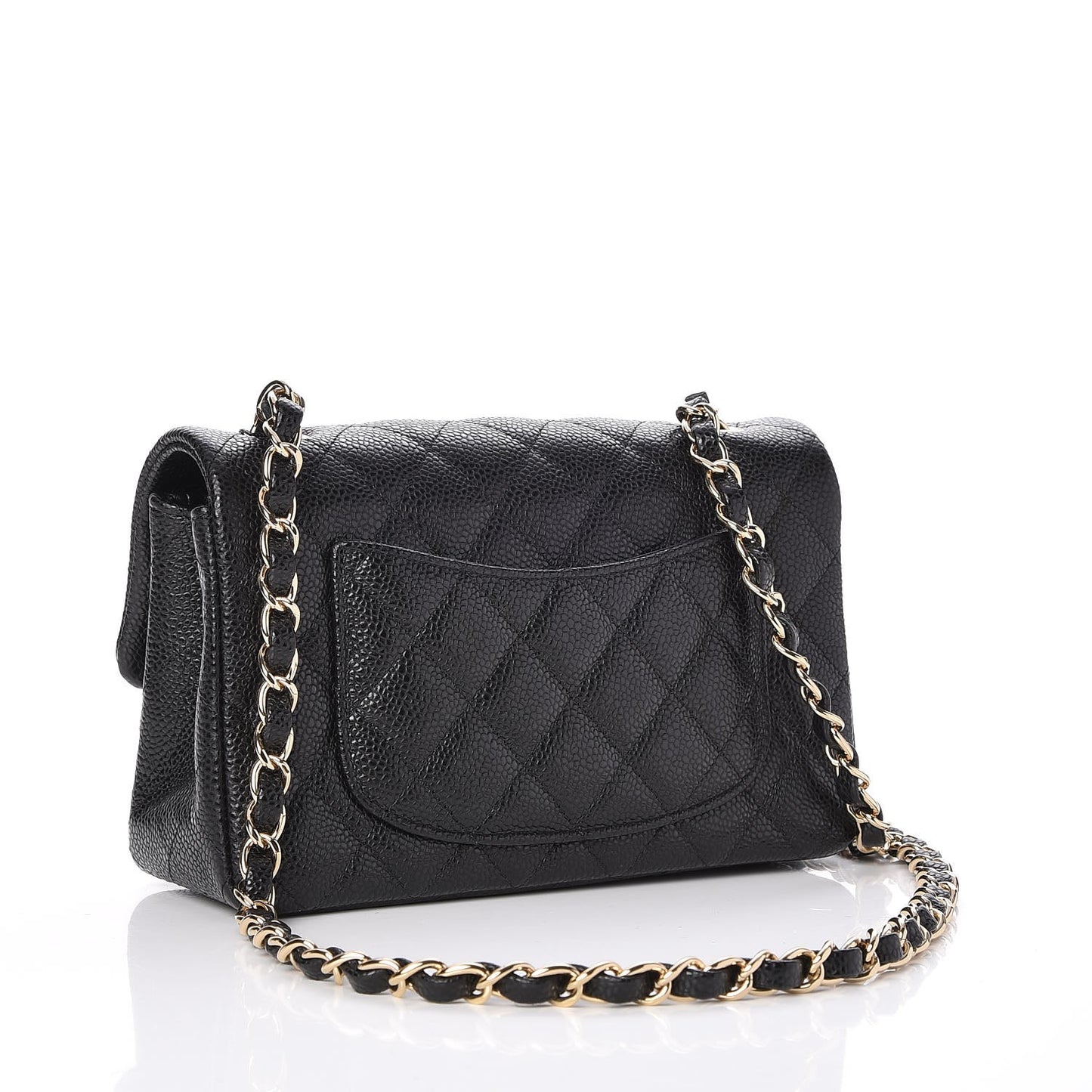 Caviar Quilted Mini Rectangular Flap Black
