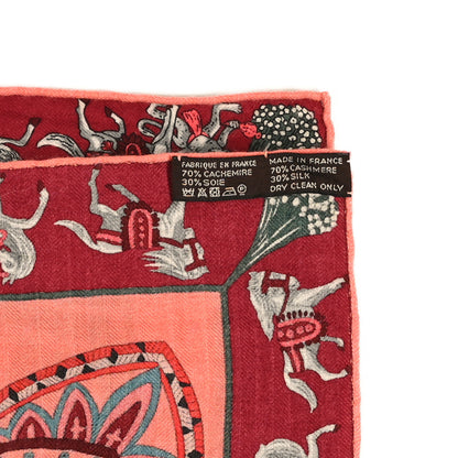 Hermes Cashmere Silk Le Jardin De La Maharani Shawl 140 3 of 3