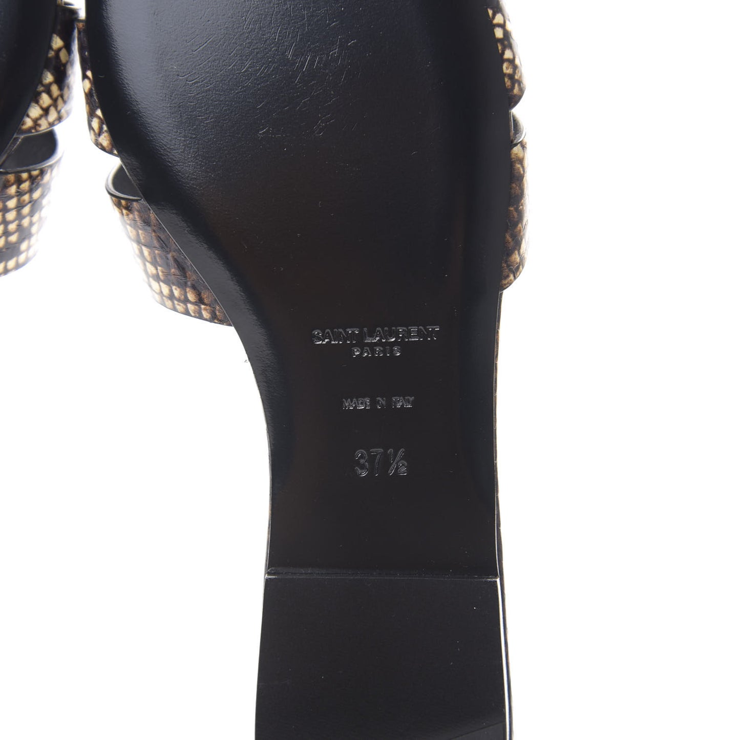 Snakeskin Tribute 05 Slide Sandals 37.5 Oro