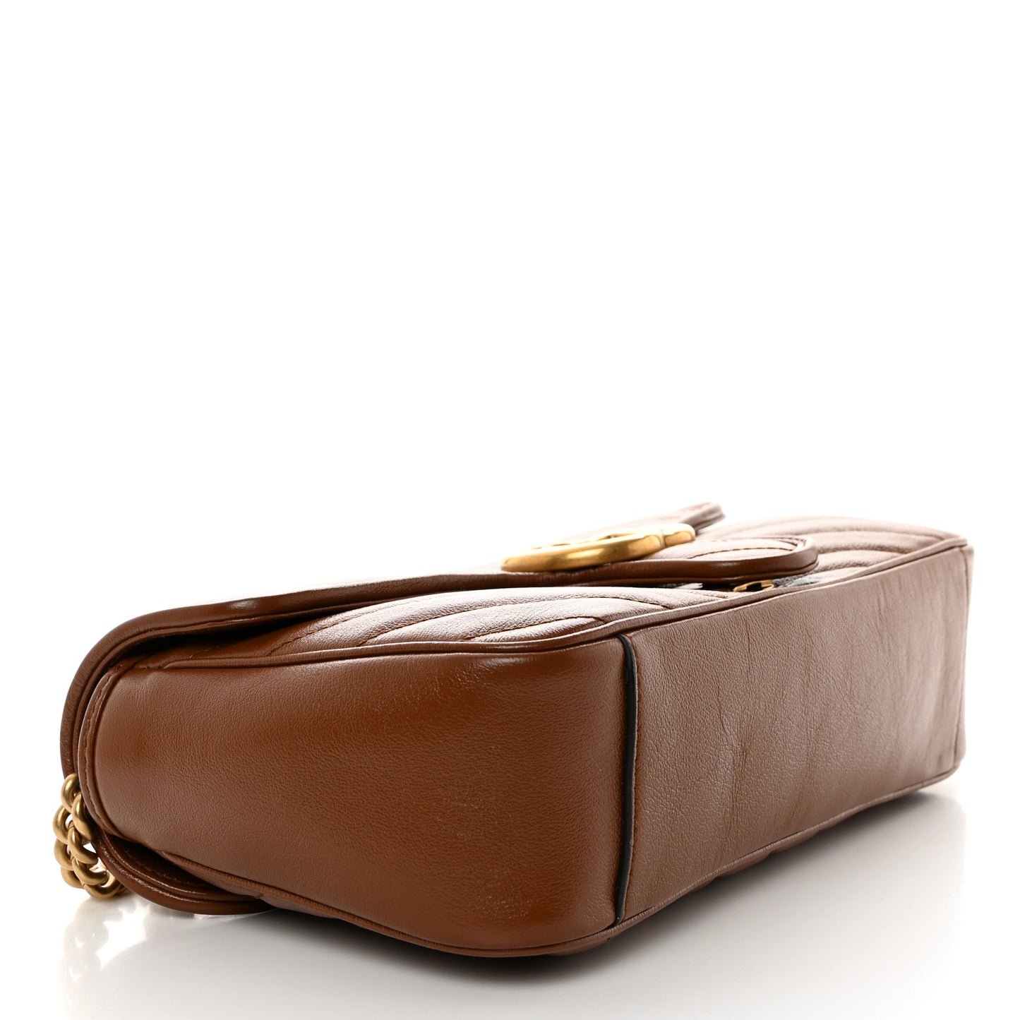 Azalea Calfskin Matelasse Diagonal Small GG Marmont Shoulder Bag Cuir