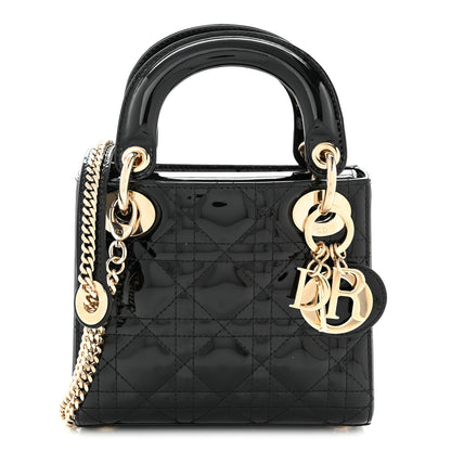 Christian Dior Patent Cannage Mini Lady Dior Black 1 of 9