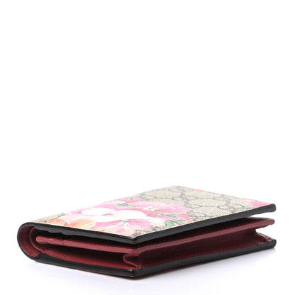 Gucci GG Supreme Monogram Blooms Card Case Beige Multicolor Dry Rose 4 of 7