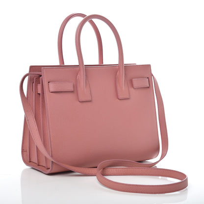 Saint Laurent Grained Calfskin Baby Sac De Jour Dark Rose 3 of 13