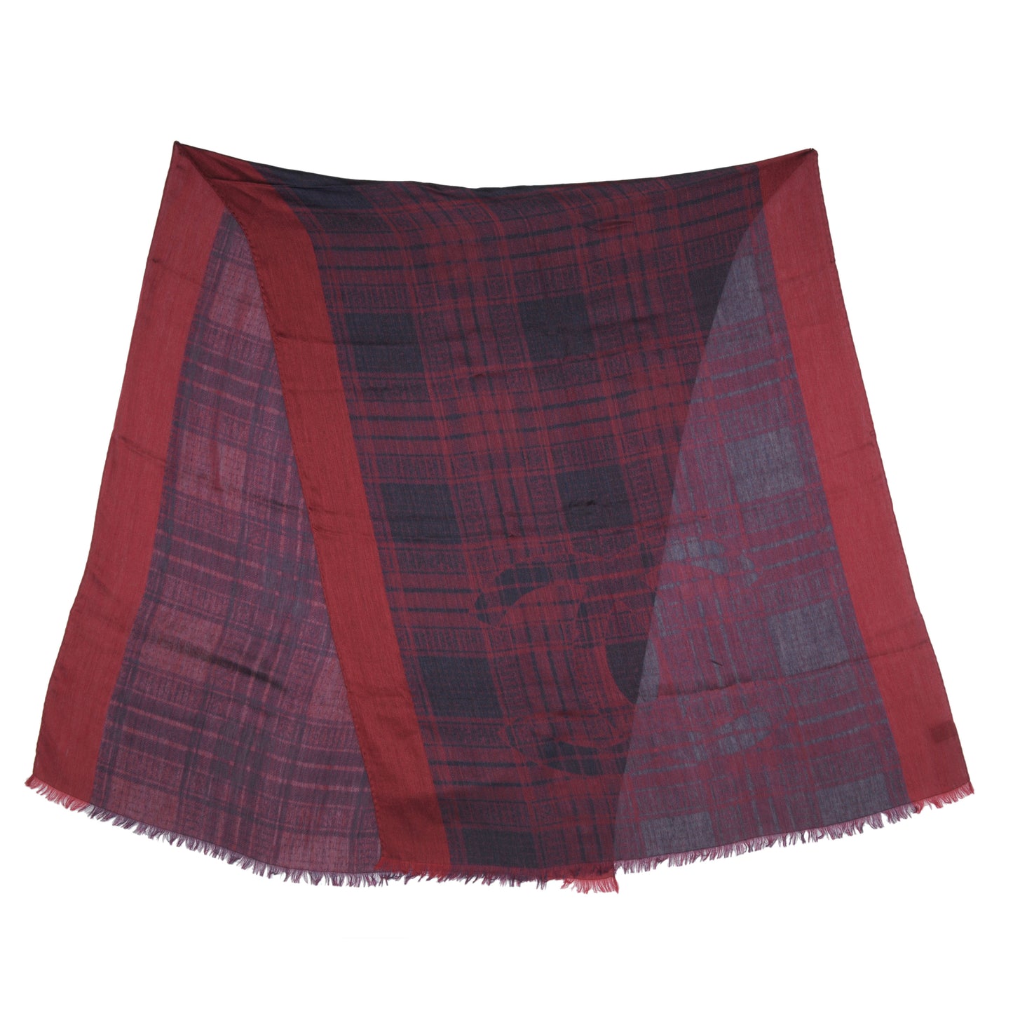 Cashmere Silk Plaid CC Scarf