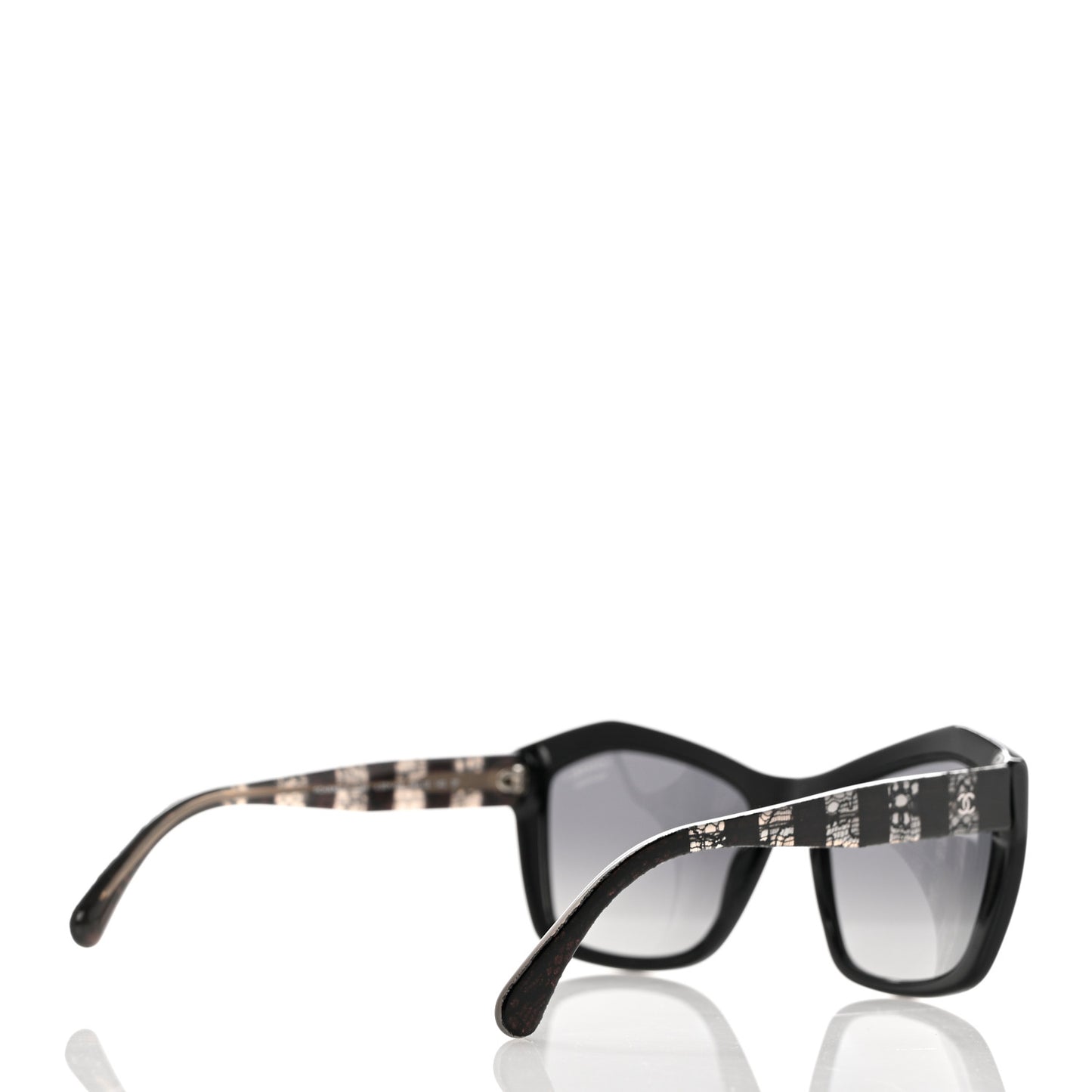 Acetate Polarized Lace Effect Sunglasses 5296 Black