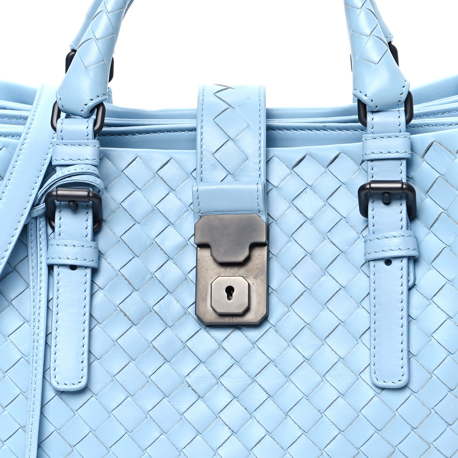 Bottega Veneta Light Calf Intrecciato Small Roma Topazio 8 of 12