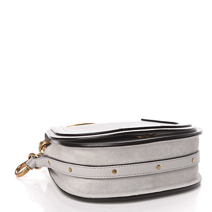 Chloe Calfskin Suede Small Nile Bracelet Bag Airy Grey 4 of 10