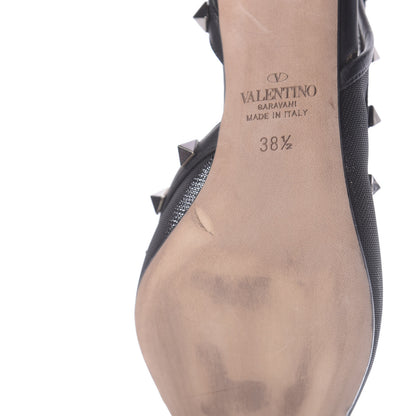 Valentino Garavani Mesh Rockstud Half D'Orsay Slingback 85mm Pumps 38.5 Black 11 of 12